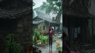 Watch out There's Lightning😱| Rain with Thunder for Sleep #shorts #rainforsleep #rainwiththunder
