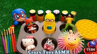 Satisfying Video I How to make Rainbow Noddles with Fruits Toys Cutting ASMR