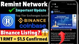 Remint Network Big Update Today & Remint Network Price prediction.