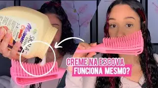 FINALIZAÇÃO CREME NA ESCOVA DE CABELO | funciona?