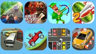 HANTU TUNG TUNG,Vehicle Masters,Parking King,Bowmasters,Fruit Ninja 2,Hill Climb Racing