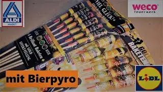 Gold Raketen Vergleich (Aldi vs. Lidl) mit Bierpyro | 🔥GreatFireworks🔥