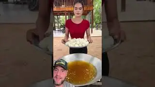 DEEP FRIED EGGS? 🎥A5Cooking01 #shorts