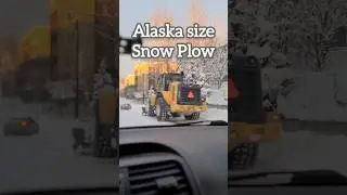Alaska size snow plow Anchorage #alaska #snowremoval #heavyequipment #truck #shorts #winter #driving