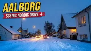 Winter Drive in Denmark 🇩🇰 | Limfjordstunnelen to Aalborg Centrum | Scenic 4K Road Trip
