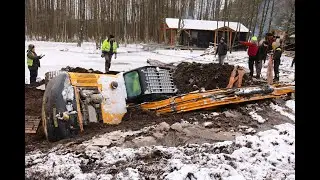 ☎ 602 793 389 ANHOL POMOC DROGOWA GORZÓW WYCIĄGANIE ZATOPIONEJ KOPARKI WOLSZTYN 16.01.2021