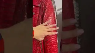 Python leather jacket