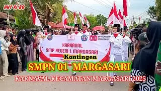 Penampilan heboh...‼️ Kontingen SMPN 01 MARGASARI Karnaval Kecamatan Margasari-HUT RI 80