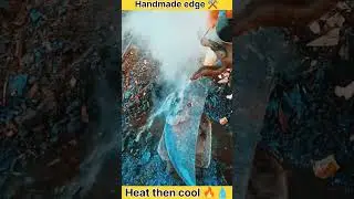 Cooling the Blade #KnifeMaking #Forging #Handmade #Satisfying