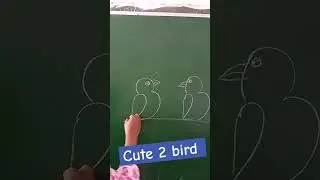 how to draw amazing 2 Love birds easily step by step drawings #shorts #art