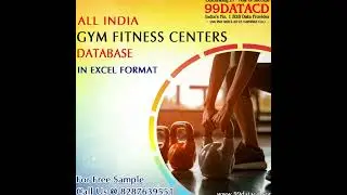 Gym & Fitness Centers (All India) Data - In Excel Format