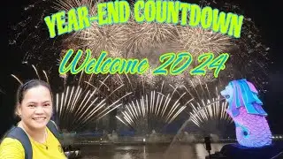 SINGAPORE YEAR-END COUNTDOWN || FIREWORKS 2024 @Merlion Park | Esay B Vlog #newyear2024 #fireworks