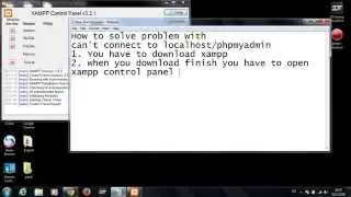 How to solve problem with can't connect to localhost/phpmyadmin