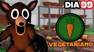 SOBREVIVI 99 NOCHES EN EL BOSQUE COMIENDO ZANAHORIAS (RETO VEGETARIANO) ROBLOX