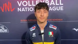 VNL Maschile - Domenico Pace al termine della vittoria per 3-1 sull'Argentina