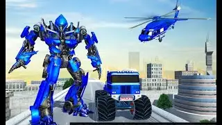 New US Police Monster Truck Transform Robot War | City Rescue Monster Truck Robot Android GamePlay