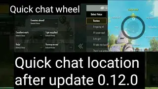 Quick chat wheel - Pubg Mobile