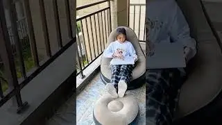 Inflatable Lounge Chair | Inflatable Sofa Chair with Footrest | Foldable Air Couch Sofa Air Sofa