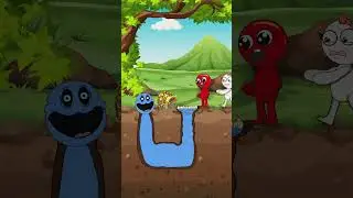 Blue is a cheater /HUNGRY SNAKE/ #shorts #cartoon #story