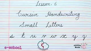 Cursive handwriting lesson 6 | Method for Small letters | Alphabets from s to z | step by Step