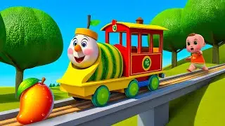 Wheels On The Mango Train Song New Compilation | Nursery Rhymes and Kids Songs | Happy Bobo Cartoon