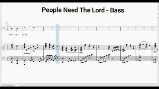 People Need The Lord - Bass | Piano Accompaniment