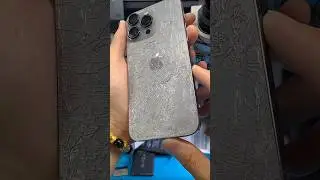 iPhone 15 Pro Max drop repair &ndash; before & after! 🔧📱✨ #iphone #favphone #iphone15promax