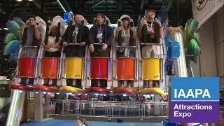 Riding the new Wave Rider Flat Ride at Rides4U booth at IAAPA 2016