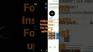 Follow on my new Instagram handle for latest updates