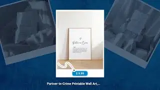 Partner-in-Crime Printable Wall Art, Minimalist Love Quote, Digital Download Home Decor