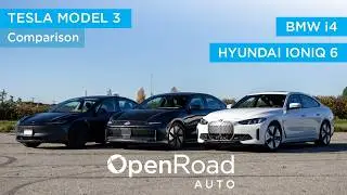 BMW i4 vs Tesla Model 3 vs Hyundai IONIQ 6 - Which EV sedan is the best? | OpenRoad Auto
