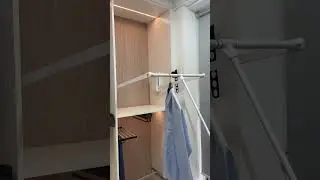 Pull down wardrobe rail and scarf rack #spacesaving #wardrobeaccessories