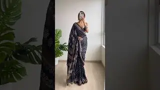 Festive outfit inspo 🖤. Got this saree from a flea market in Bangalore :) #grwm #sareedrape