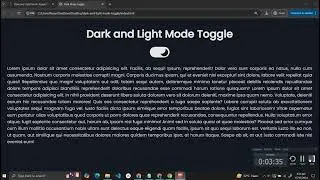 Dark and Light Mode Toggle Using HTML, CSS and JavaScript with Source Code