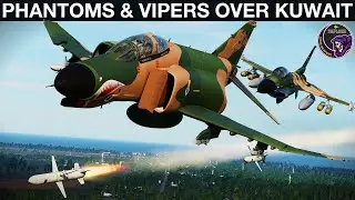 1991 Gulf War: F-4G & F-16C Wild Weasel & Bombing Mission Over Kuwait | DCS Re-enactment