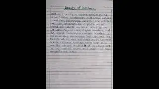 paragraph on beauty of kashmir|short note on beauty of kashmir |#essaywriting #viralvideo