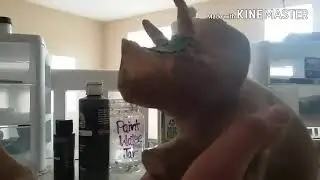 Customizing Paper Mache Triceratops Into Slag/Slug