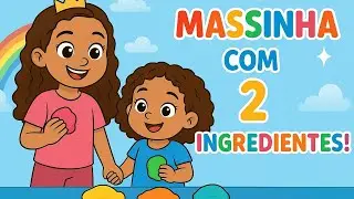 DIY: Como fazer massinha com 2 ingredientes! 👧👧 | Ashley e Ariel Kids