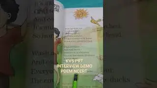 KVS PRT INTERVIEW DEMO POEM NCERT MARIGOLD ENGLISH CLASS 4 writer C.Fletcher