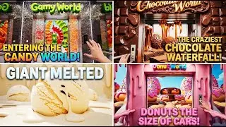 ASMR Candy World Adventure: Squishy Gummy Bears, Chocolate Falls & Melting Ice Cream 🍭✨