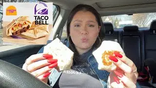 TACO BELL CAR MUKBANG | NEW MINI CRUNCHWRAP SLIDERS!