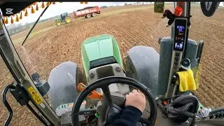Zadělávání hnoje s JOHN DEERE 8R 370 & HORSCH TERRANO 6FM