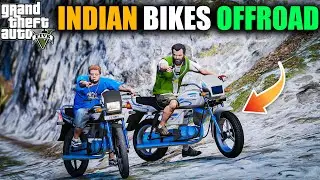 GTA 5 : TOP INDIAN BIKES HERO HONDA SPLENDOR EXTREME OFFROADING WITH JIMMY AND MICHAEL OMG!