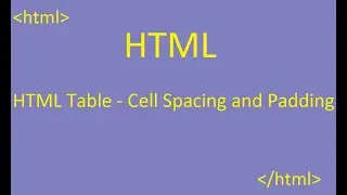 Html Table - cell spacing and padding