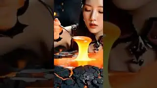 AI Fantasy Video | Girl Eating Lava | Unreal Visual Effects