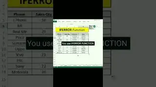 How to Use IFERROR FUNCTION in Excel | Excel Tips and Tricks |