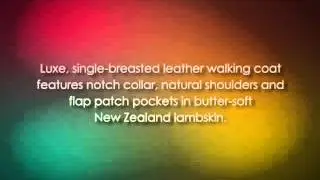 BGSD Men's New Zealand Lambskin Leather Walking Long Coat