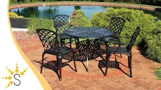 Sunnydaze 5-Piece Cast Aluminum Patio Furniture Set - YUK-042