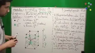 Exemple Examen : Structure ZnS ( Wurtzite ) | Partie 30 | Cristallochimie SMPC  S4 |جميع الأسئلة