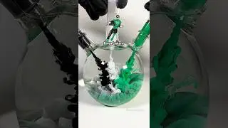 Mixing Green Lantern&rsquo;s colors 🏮#satisfying #paintmixing #greenlantern #dccomics #dc #colormixing